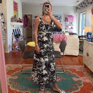 SEE BY CHLOE FLORAL MIDI DRESS SIZE 2 GREAT CONDITION ADJUSTABLE